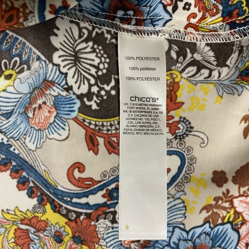 NWT Chico’s Paisley Keyhole Pullover Tunic - Picture 9 of 10